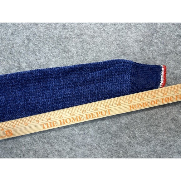 Vintage Jantzen Sweater Women Small Blue V-Neck Varsity - Picture 7 of 8